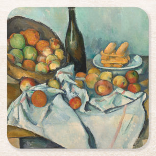 Paul Cezanne Korb mit Äpfeln Vintage-Stillleben Rechteckiger Pappuntersetzer
