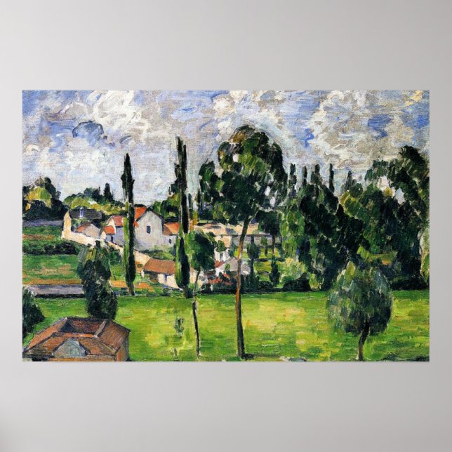 Paul Cezanne - Landscape with Waterline, Poster (Vorne)