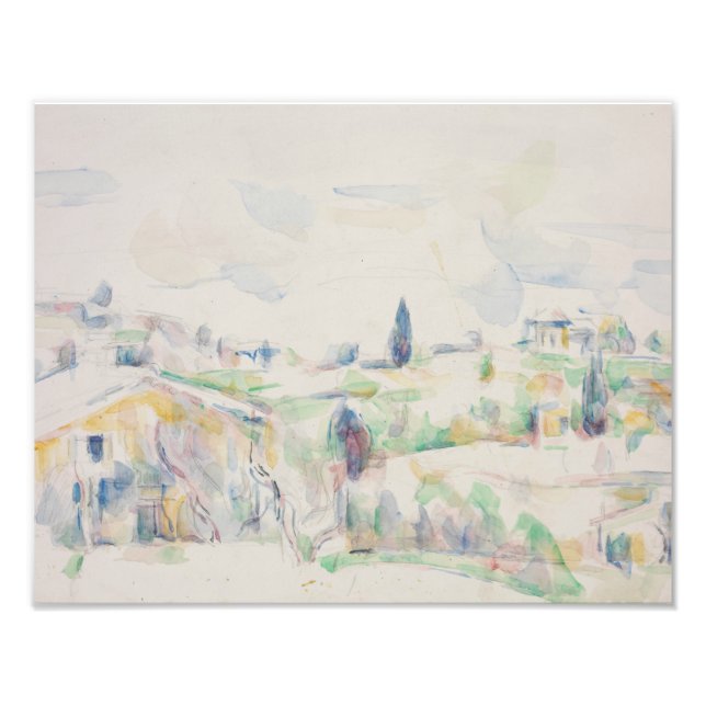 Paul Cezanne - Landschaft in der Provence Fotodruck (Vorne)