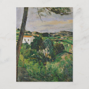 Paul Cezanne   Landschaft mit rotem Dach oder Kief Postkarte