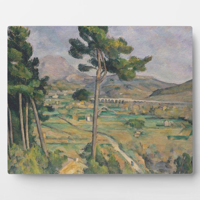 Paul Cezanne | Landschaft mit Viadukt Fotoplatte (Vorderseite)