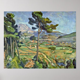 Paul Cezanne - Landschaft mit Viadukt Poster