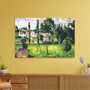 Paul Cezanne - Landschaft mit Wasserlinie, Leinwanddruck