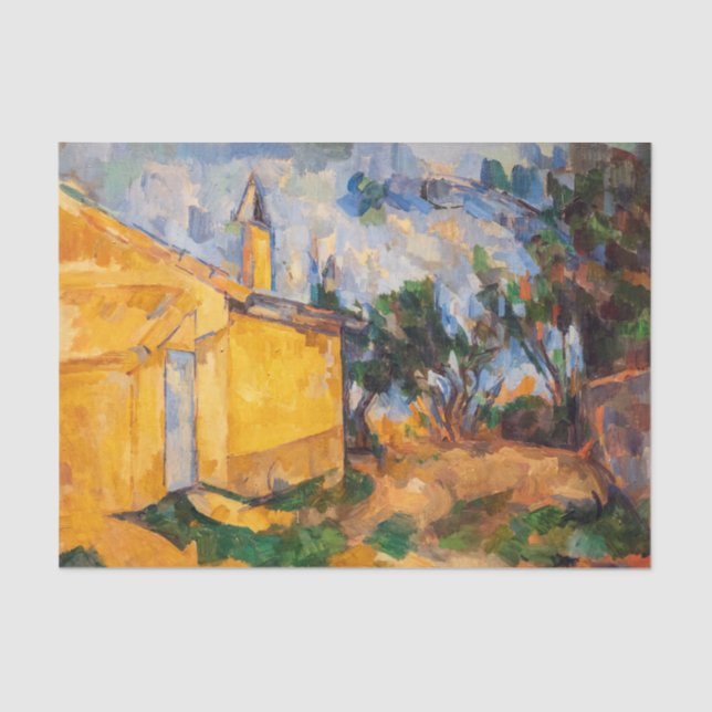 Paul Cezanne - Le Cabanon de Jourdan Seidenpapier (Vorderseite)