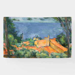 Paul Cezanne - L'Estaque mit roten Dächern Banner