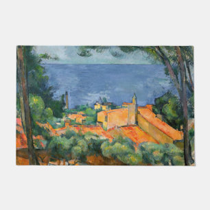 Paul Cezanne - L'Estaque mit roten Dächern Fußmatte