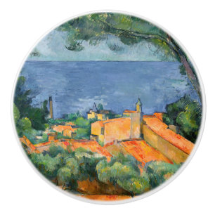 Paul Cezanne - L'Estaque mit roten Dächern Keramikknauf