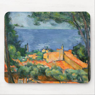 Paul Cezanne - L'Estaque mit roten Dächern Mousepad