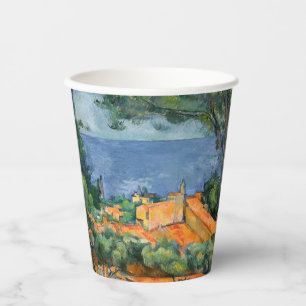 Paul Cezanne - L'Estaque mit roten Dächern Pappbecher