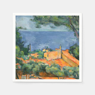 Paul Cezanne - L'Estaque mit roten Dächern Serviette