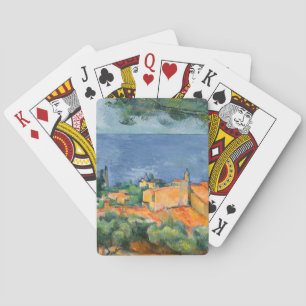 Paul Cezanne - L'Estaque mit roten Dächern Spielkarten