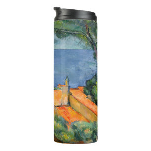 Paul Cezanne - L'Estaque mit roten Dächern Thermosbecher
