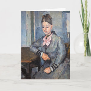 Paul Cezanne - Madame Cezanne, auf einen Tisch ges Karte