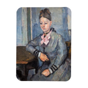 Paul Cezanne - Madame Cezanne, auf einen Tisch ges Magnet