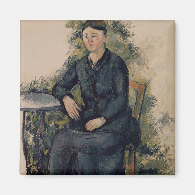 Paul Cezanne | Madame Cezanne im Garten, 1880- Magnet (Vorne)