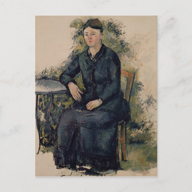 Paul Cezanne | Madame Cezanne im Garten, 1880- Postkarte (Vorderseite)