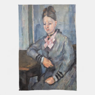 Paul Cezanne - Madame Cezanne Leaning an einem Tis Geschirrtuch