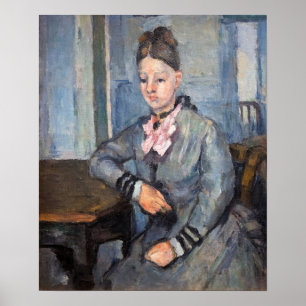 Paul Cezanne - Madame Cezanne Leaning an einem Tis Poster