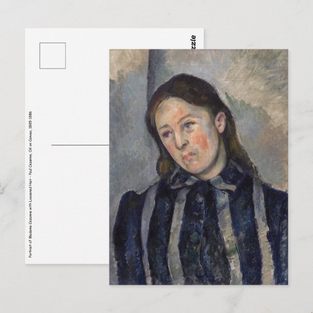 Paul Cezanne - Madame Cezanne mit Loosened Hair Postkarte (Vorne/Hinten)