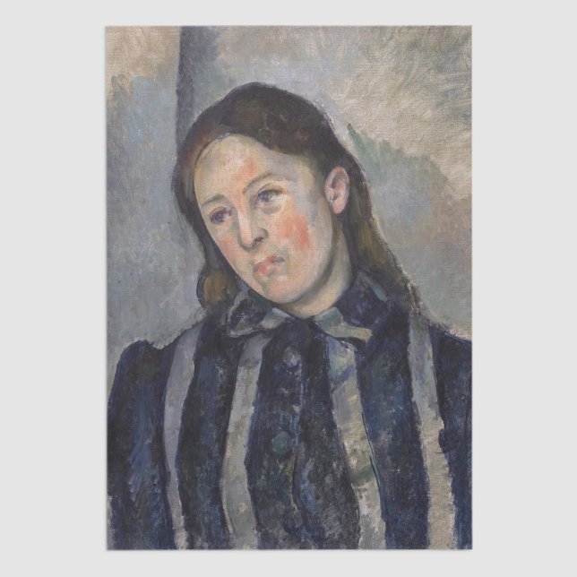 Paul Cezanne - Madame Cezanne mit Loosened Hair Seidenpapier (Von Creator hochgeladen)