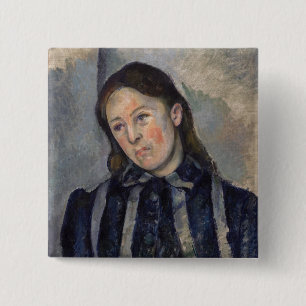 Paul Cezanne - Madame Cezanne mit offenem Haar Button