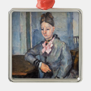 Paul Cezanne - Madame Cezanne, sich auf einen Tisc Ornament Aus Metall