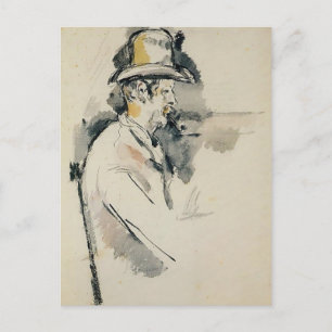 Paul Cezanne - Mann mit einer Pipe Postkarte