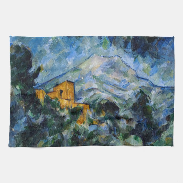 Paul Cezanne - Mont Saint-Victoire & Chateau Noir Geschirrtuch (Horizontal)