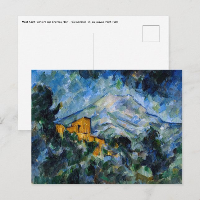 Paul Cezanne - Mont Saint-Victoire & Chateau Noir Postkarte (Vorne/Hinten)