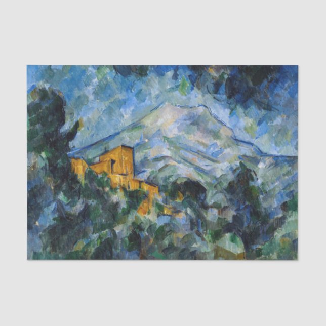 Paul Cezanne - Mont Saint-Victoire & Chateau Noir Seidenpapier (Vorderseite)