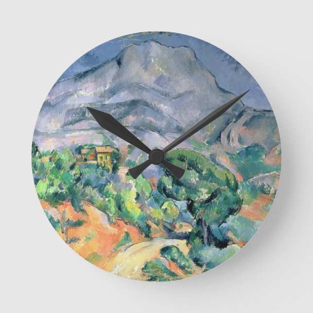 Paul Cezanne | Mont Sainte-Victoire, 1900 Runde Wanduhr (Vorderseite)