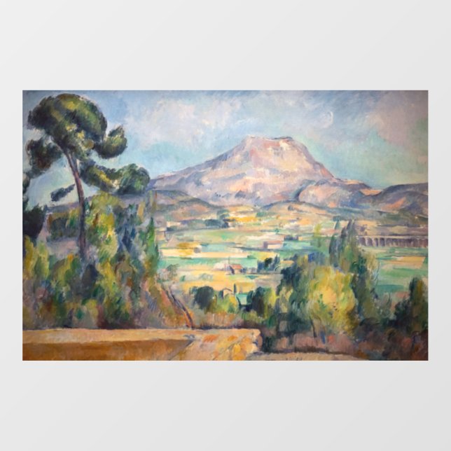 Paul Cezanne - Mont Sainte-Victoire Fensteraufkleber (Blatt)