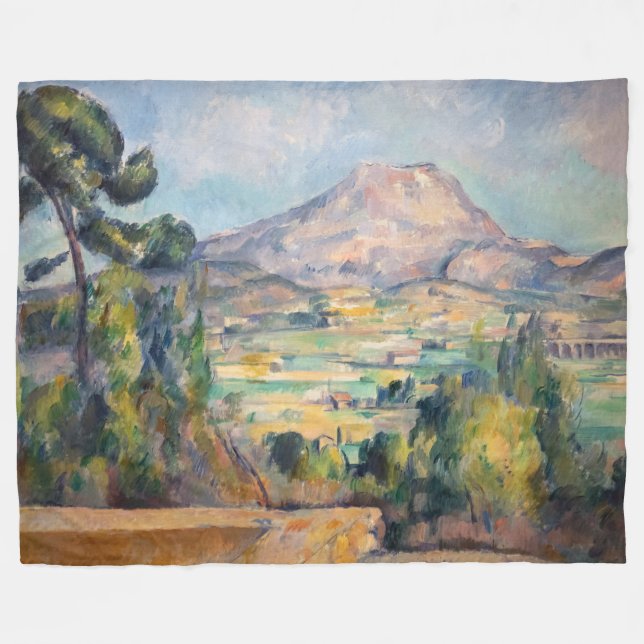 Paul Cezanne - Mont Sainte-Victoire Fleecedecke (Vorderseite (Horizontal))