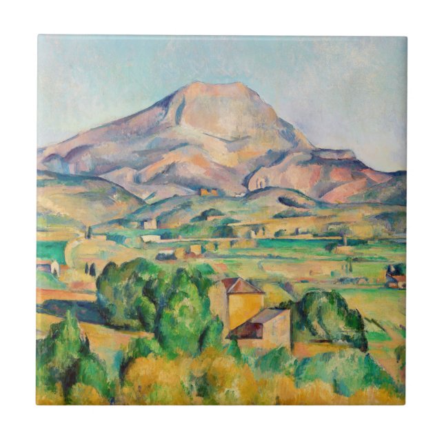 Paul Cezanne - Mont Sainte-Victoire Fliese (Vorderseite)