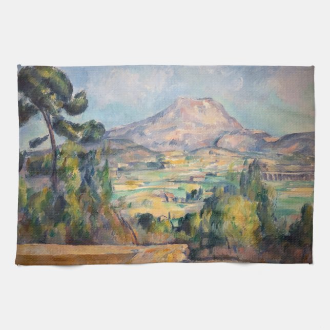 Paul Cezanne - Mont Sainte-Victoire Geschirrtuch (Horizontal)
