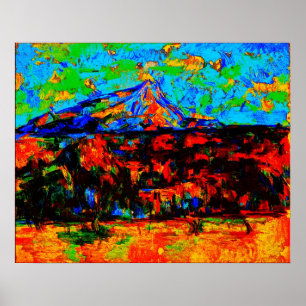 Paul Cézanne - Mont Sainte-Victoire (modifiziert) Poster