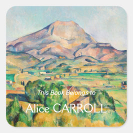 Paul Cezanne - Mont Sainte-Victoire Quadratischer Aufkleber