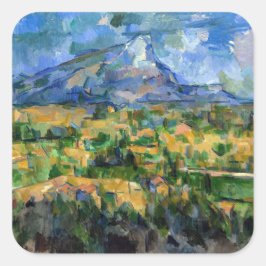 Paul Cezanne - Mont Sainte-Victoire Quadratischer Aufkleber