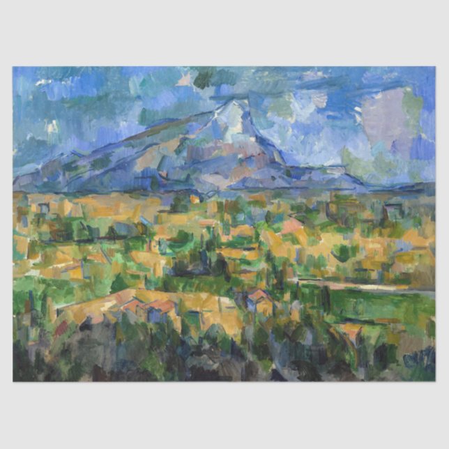 Paul Cezanne - Mont Sainte-Victoire Seidenpapier (Vorderseite)