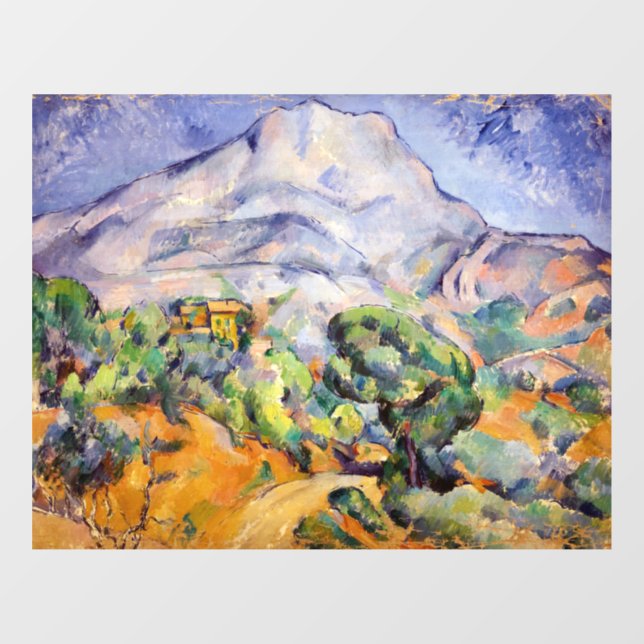 Paul Cezanne - Mont Sainte-Victoire, Tholonet Road Fensteraufkleber (Blatt)