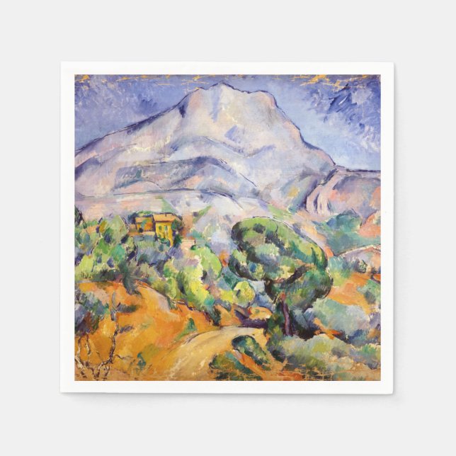 Paul Cezanne - Mont Sainte-Victoire, Tholonet Road Serviette (Vorderseite)