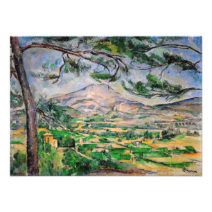 Paul Cezanne - Mont Sainte-Victoire und große Kief Fotodruck