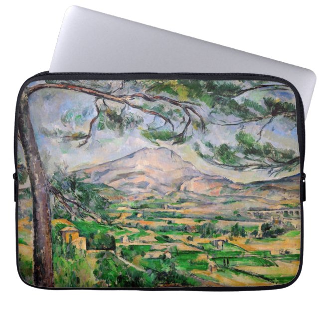 Paul Cezanne - Mont Sainte-Victoire und große Kief Laptopschutzhülle (Vorderseite)