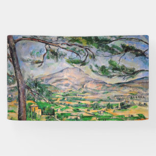 Paul Cezanne - Mont Sainte-Victoire und große Pini Banner