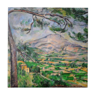 Paul Cezanne - Mont Sainte-Victoire und große Pini Fliese