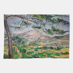 Paul Cezanne - Mont Sainte-Victoire und große Pini Geschirrtuch