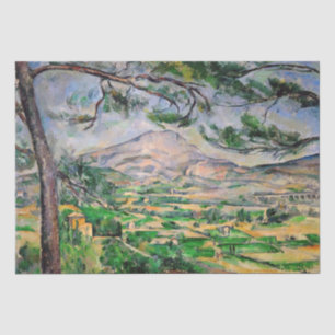 Paul Cezanne - Mont Sainte-Victoire und große Pini Seidenpapier