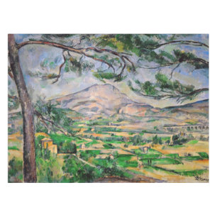 Paul Cezanne - Mont Sainte-Victoire und große Pini Tischdecke