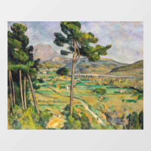 Paul Cezanne - Mont Sainte-Victoire und Viadukt Fensteraufkleber