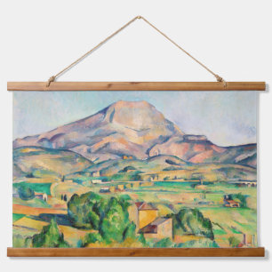 Paul Cezanne - Mont Sainte-Victoire Wandteppich Mit Holzrahmen